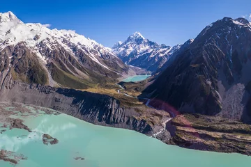 Photo sur Plexiglas Aoraki/Mount Cook Aerial view of Mt Cook Landscape, New Zealand