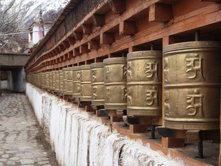 Holy Tibetan Buddhist Spinning for Prayer