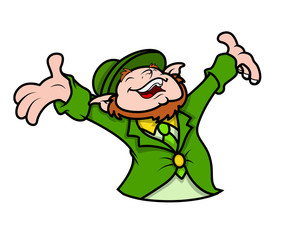Happy Leprechaun Character
