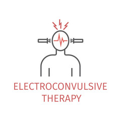 Electroconvulsive therapy. Vector icon