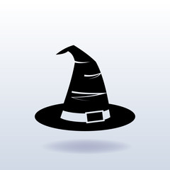 witch hat icon on white