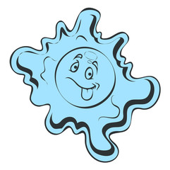 Funny Cartoon Amoeba Vector