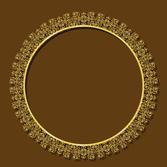 frame gold color with shadow