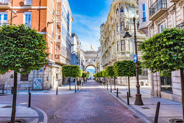 SANTANDER, SPAIN - JUNE 19, 2016: Street view of Santander city center, Spain. - Powered by Adobe