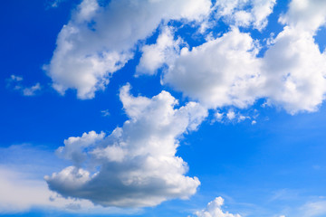 Naklejka na ściany i meble blue sky bright and big cloud beautiful summer. art of nature with copy space for add text