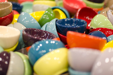 Numerous tiny tea cups