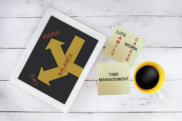 Work life balance concept and time management idea