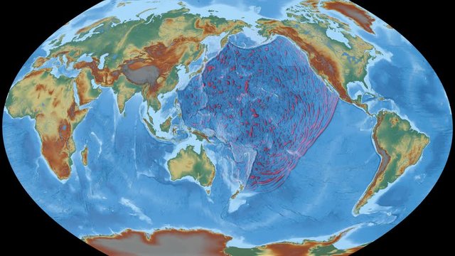 Tsunami Waves Propagation - Fukushima 2011. Relief