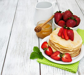 pancakes with strawberries