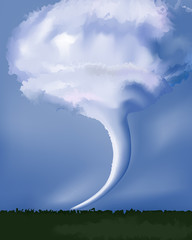 Tornado, terrible natural disaster.