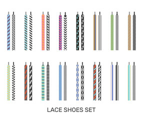 Shoelaces Modern Colored Pairs Collection 