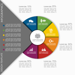 Infographic template. Can be used for workflow layout, diagram, business step options, banner, web design.