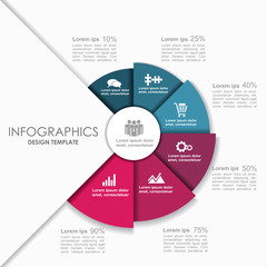 Infographic template. Can be used for workflow layout, diagram, business step options, banner, web design.