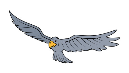 Wild Hawk Flying  - clip-art vector illustration
