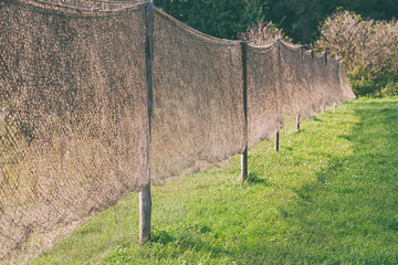 Fishing nets on poles