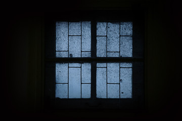 window in the dark background image
