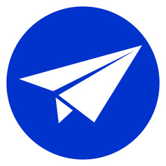 blue paper plane icon