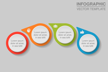 Vector infographic template for diagram, graph, presentation, chart, business concept with 4 options.