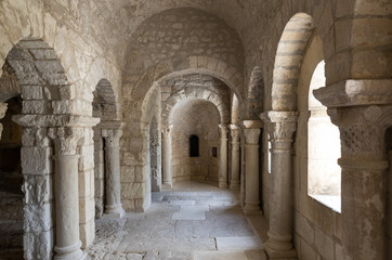 Fototapeta na wymiar Romanesque Chapel of St. Peter in Montmajour Abbey near Arles, France 
