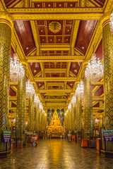 Fototapeta na wymiar Beautiful Buddha image in Buddhist church