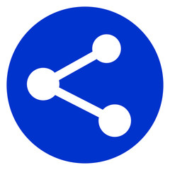 share blue circle icon