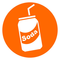 soda bottle circle icon