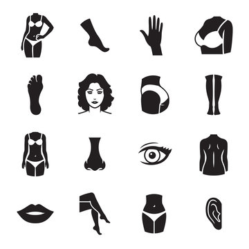 Human body parts icons