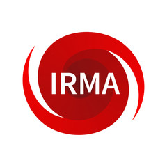 Graphic symbol of hurricane Irma