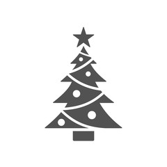 Isolated christmas tree icon with star - 172050636