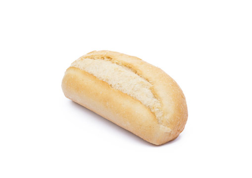 French bun isolated on a white background