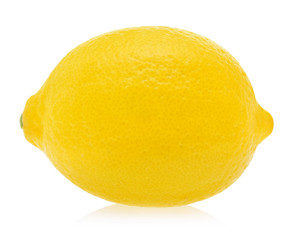 One lemon isolated on white background.