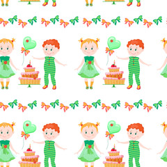 birthday party.Seamless pattern
