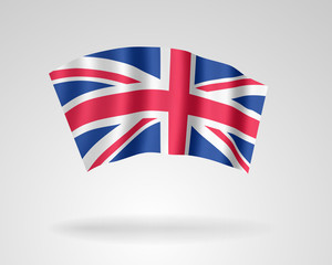 3d vector flag icon of United Kingdom of Great Britain and Northern Ireland, Union Jack, Union Flag
