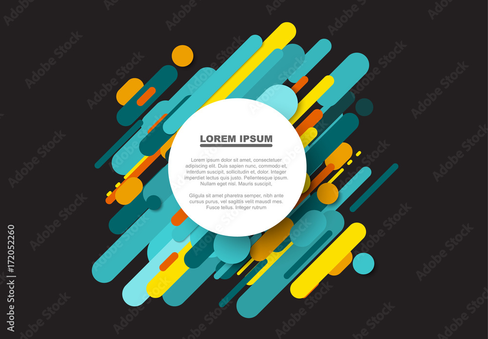 Poster vector abstract background made from big color lines