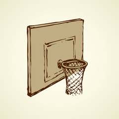 Obraz na płótnie Canvas Basketball basket . Vector drawing