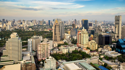 Fototapeta premium cityscape of bangkok city skyline , landscape Thailand