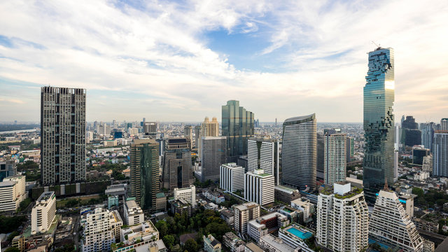 cityscape of bangkok city skyline , landscape Thailand