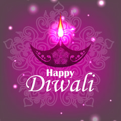 Diwali. Indian holiday of lights. Card. Congratulation. For your design.