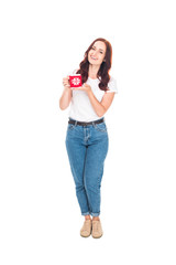 girl with cup of coffee