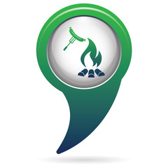 Barbecue sausage icon