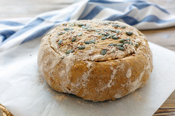 Billet dough for baking pumpkin bread.