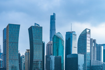 Fototapeta na wymiar Close-Up Of Shanghai financial district