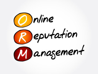 ORM - Online Reputation Management, acronym business concept background