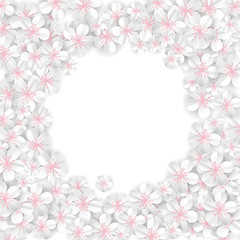 White flowers banner