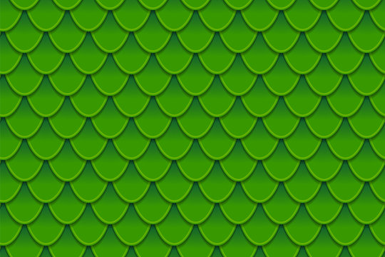 Seamless pattern of colorful green fish scales. Fish scales, dragon skin, Japanese carp, dinosaur skin, pimples, reptile, snake skin, shingles.