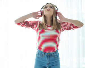 Girl listening to music 