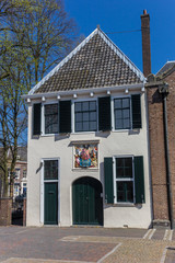 Old white house in the center of Utrecht