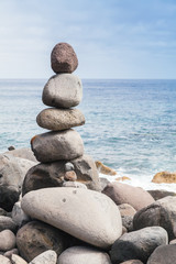 Rock Stacking. Ribeira da Janela, Madeira