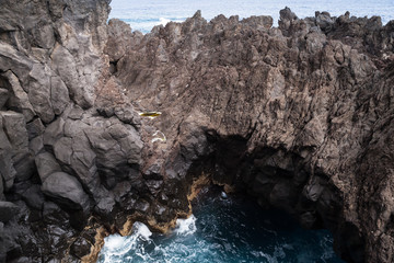 Coastal rocks of Porto Moniz, Madeira island