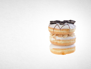 Donut or Assorted donuts on a background.